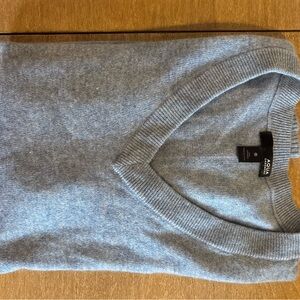 Aqua Cashmere Light Blue V-Neck Sweater